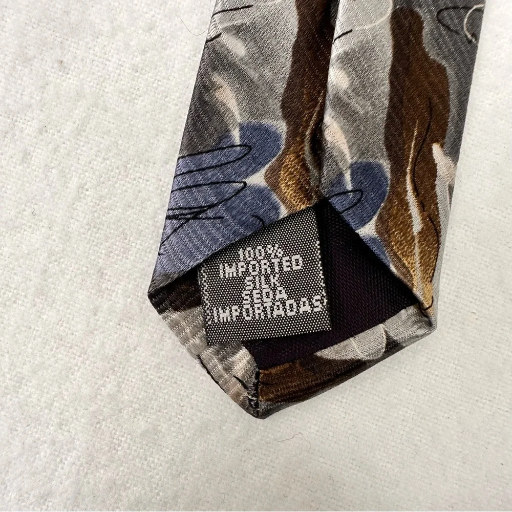 George Machado Men's Tie Retro Silk Geometric Art Necktie Office Vintage